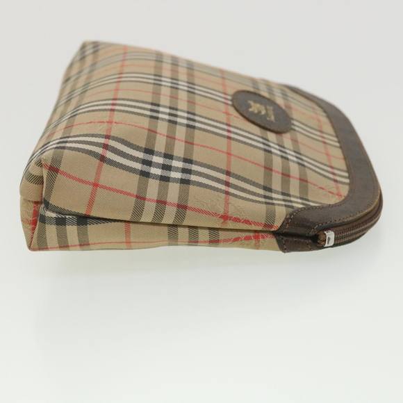 BURBERRYSs Nova Check Clutch Bag Nylon Beige Auth 38713 - Picture 3 of 10